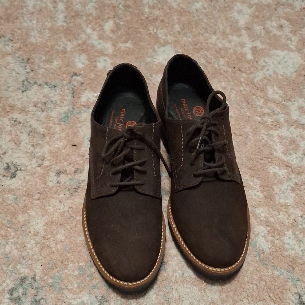 Marc Joseph Dark Brown Suede Oxfords